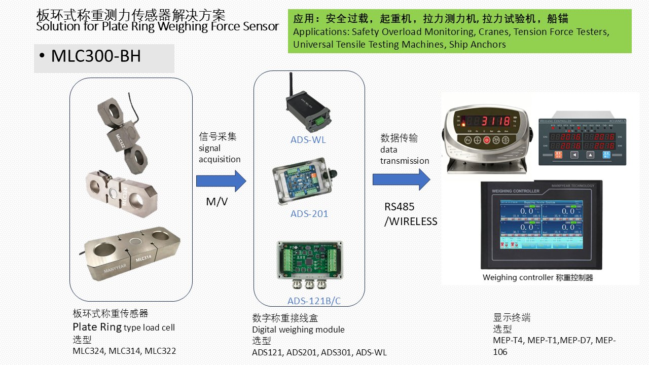 MLC300-BH 起重机 拉力试验机称重测力解决方案