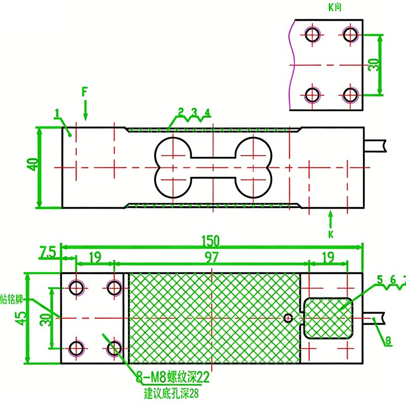 MLC649D-500kg aluminum alloy load cell MLC649D-500kg aluminum alloy load cell