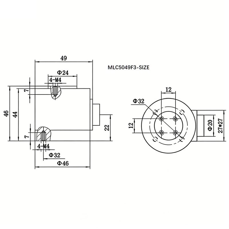 MLC5049F3 Cylindrical Three-component Force Sensor FxFyFz MLC5049F3 Cylindrical Three-component Force Sensor FxFyFz