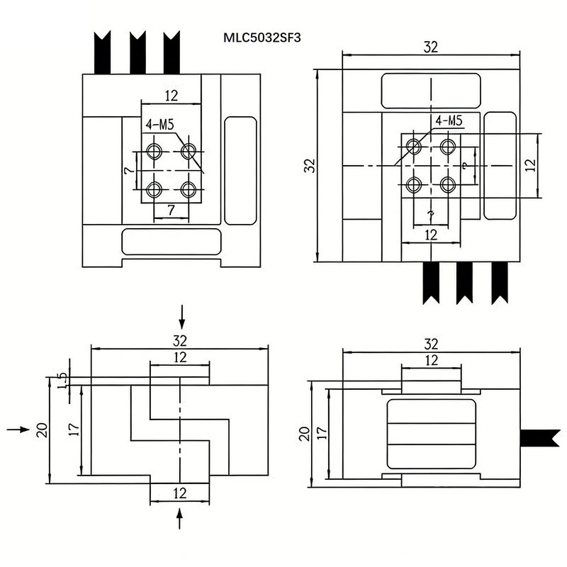 MLC5032SF3 3-Axis Force Sensor MLC5032SF3 3-Axis Force Sensor