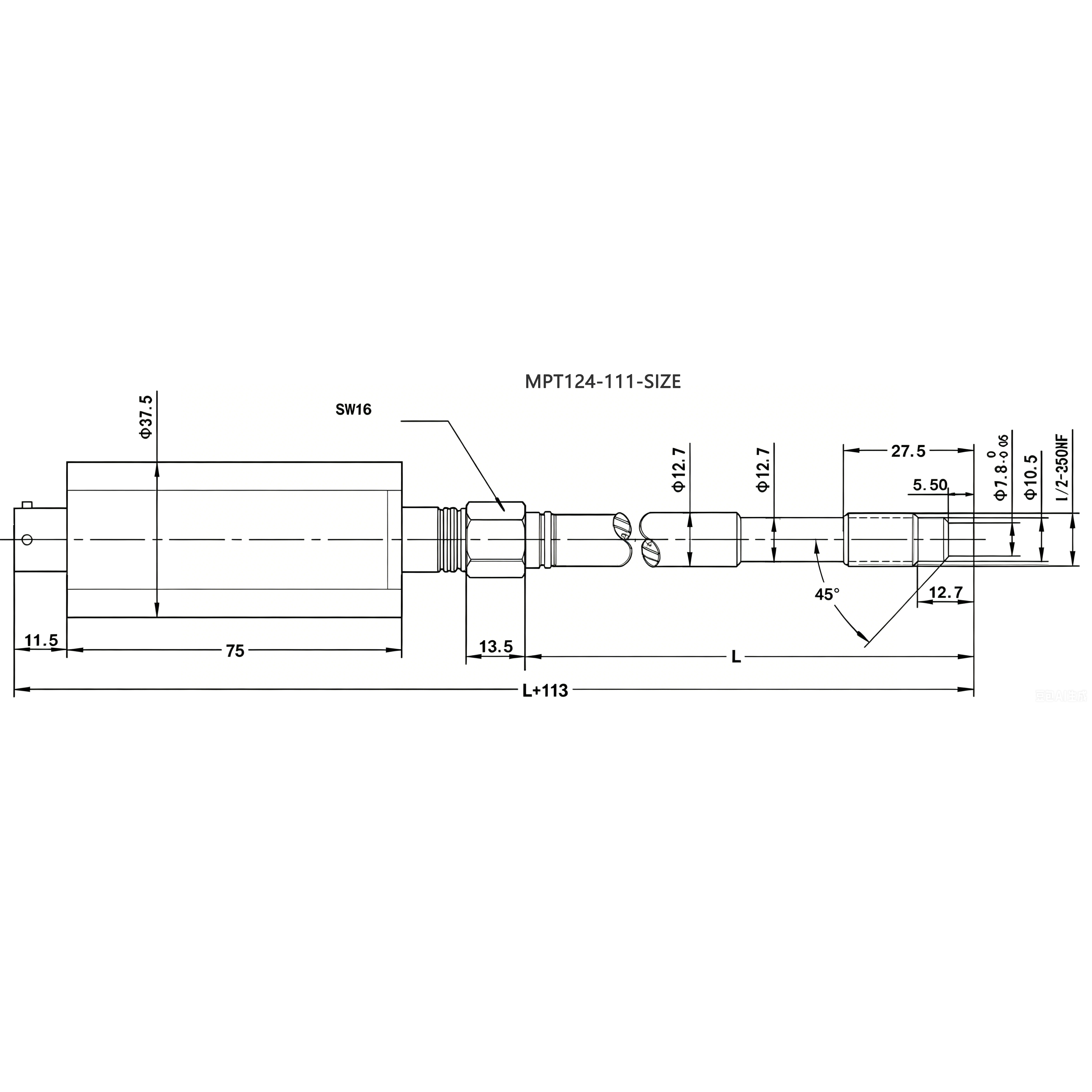 MPT124-111 Pressure Sensor MPT124-111 Pressure Sensor