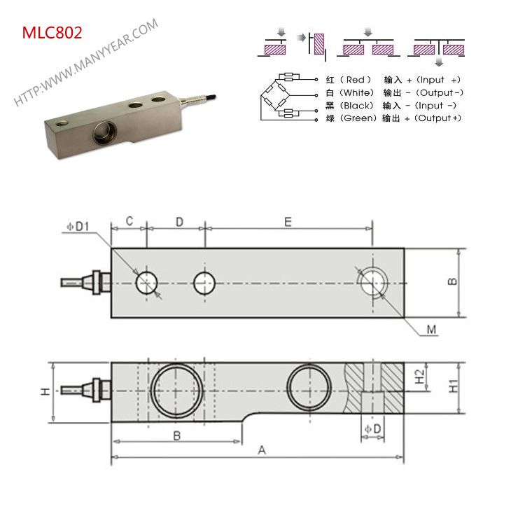 MLC802 Forklift scale shear beam load cell
