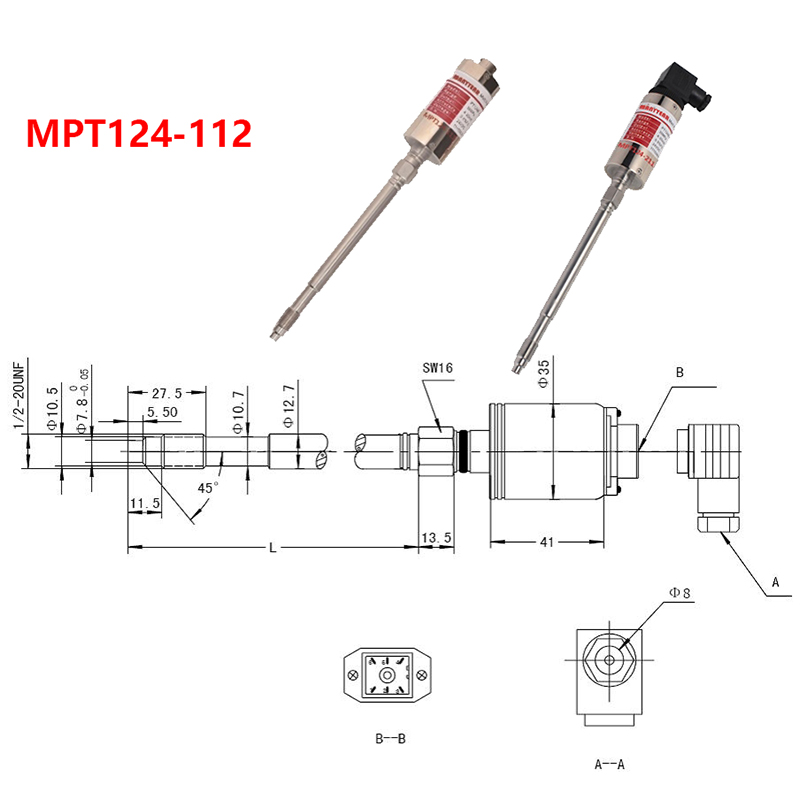 MPT124-111 high temperature melt pressure sensor-MANYYEAR TECHNOLOGY