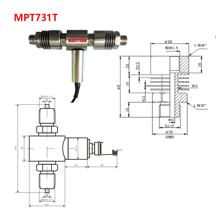 MPT721 differential pressure sensor-MANYYEAR TECHNOLOGY