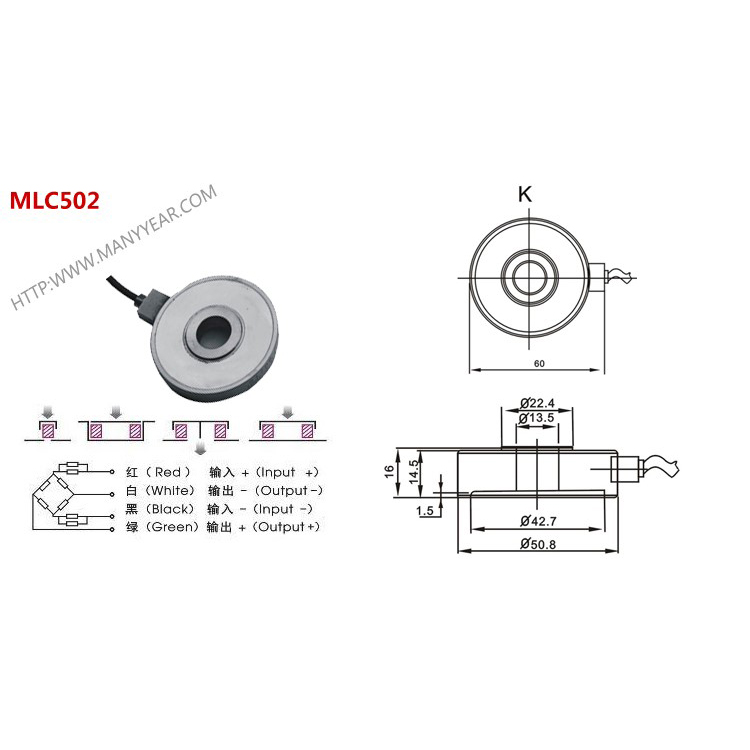MLC502 washer force sensor-MANYYEAR TECHNOLOGY