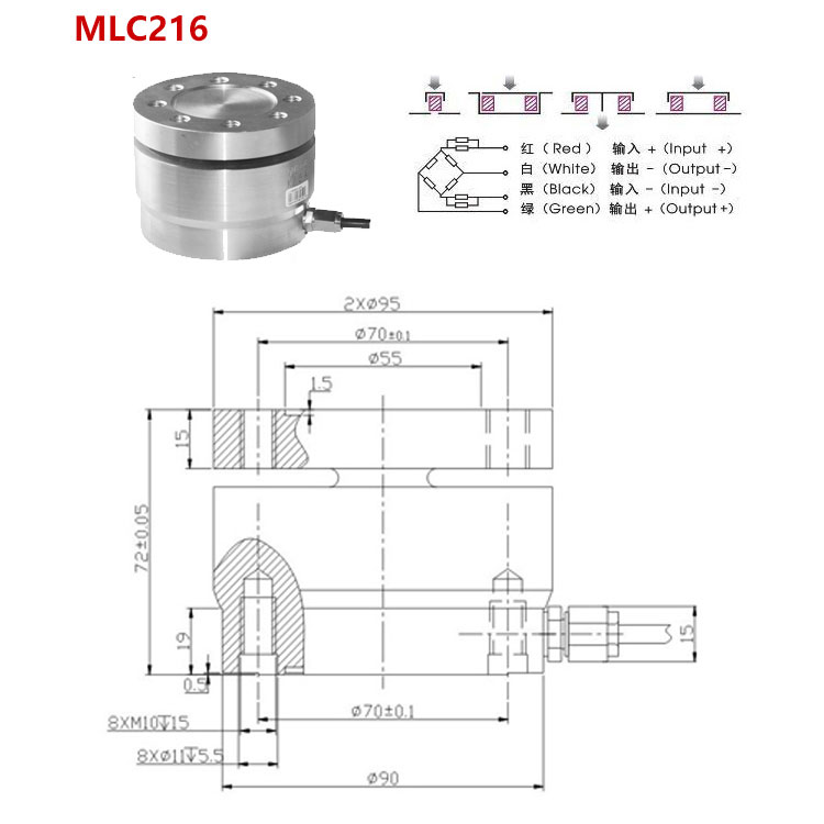 MLC216 button compression force sensor-MANYYEAR TECHNOLOGY