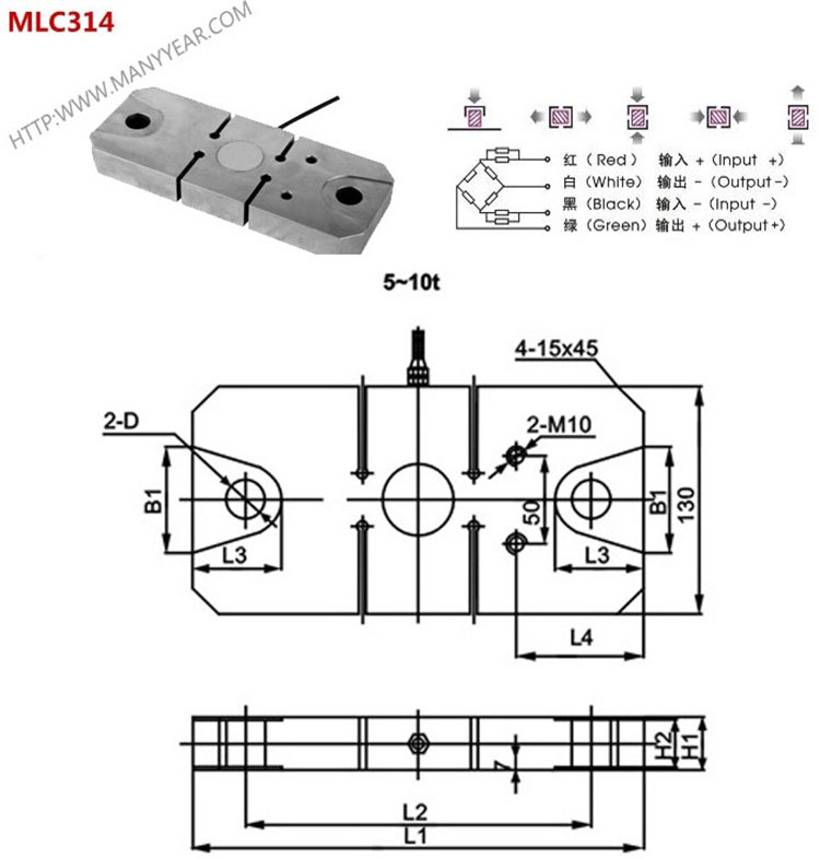 MLC314 Safety overload tension load cell-MANYYEAR TECHNOLOGY