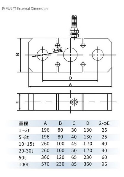 MLC314 Crane Scale Load Cell 100Ton Tensile Machine Force Sensor-MANYYEAR TECHNOLOGY