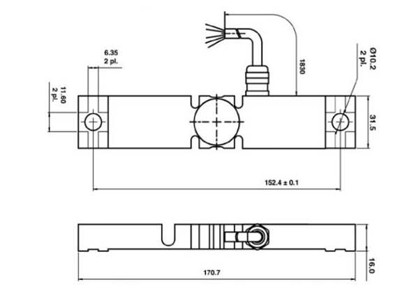 MLC142 Vehicle-Mounted Load Cell, micro bridge-type (500N)-MANYYEAR TECHNOLOGY