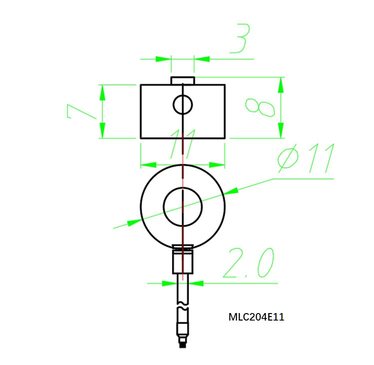 MLC204E Miniature Force Load Cell 5-200kg-MANYYEAR TECHNOLOGY