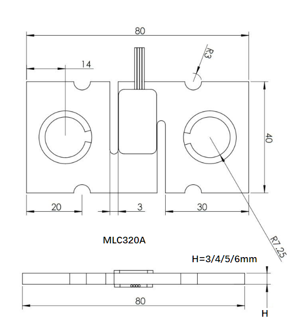 MLC320 Plate ring tension Force Sensor 100-400KG Tension & Pull Measurement-MANYYEAR TECHNOLOGY