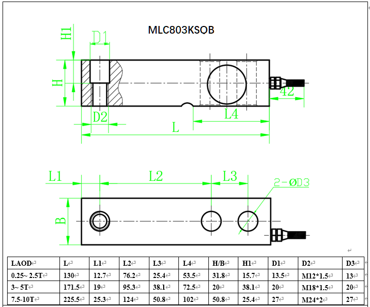 MLC80KSQB Platform Scale Load Cell 0.25-10 Ton Tank Scale Load Cell Industrial-MANYYEAR TECHNOLOGY